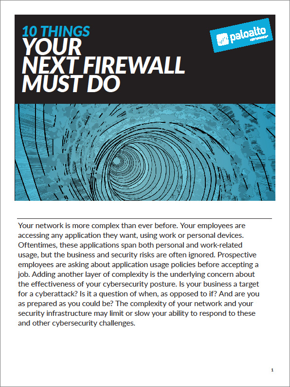 10 Things Your Next Firewall Must Do