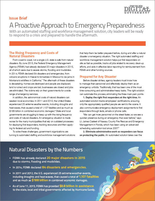 A Proactive Approach to Emergency Preparedness