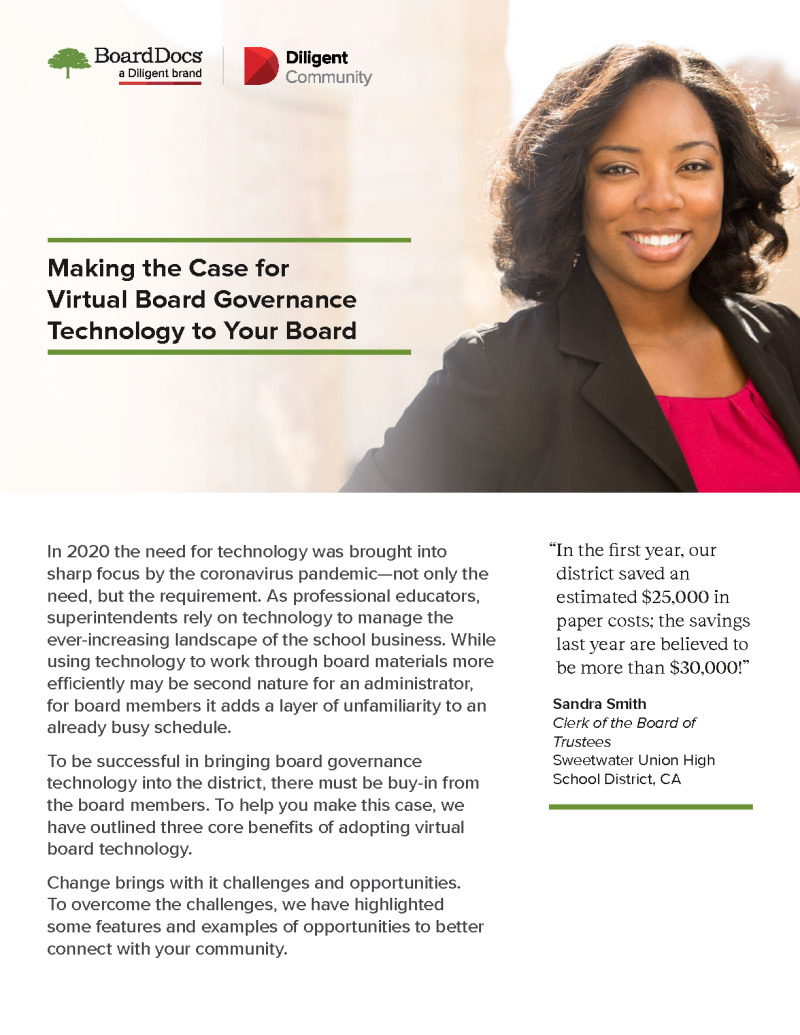Making the Case for School Board Governance Technology