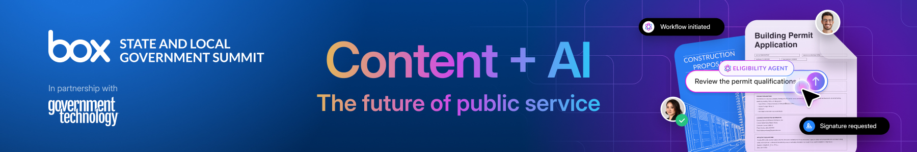 Content + AI: The future of public service Banner