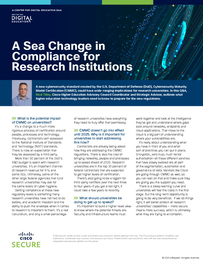 A Sea Change in Compliance for Research Institutions