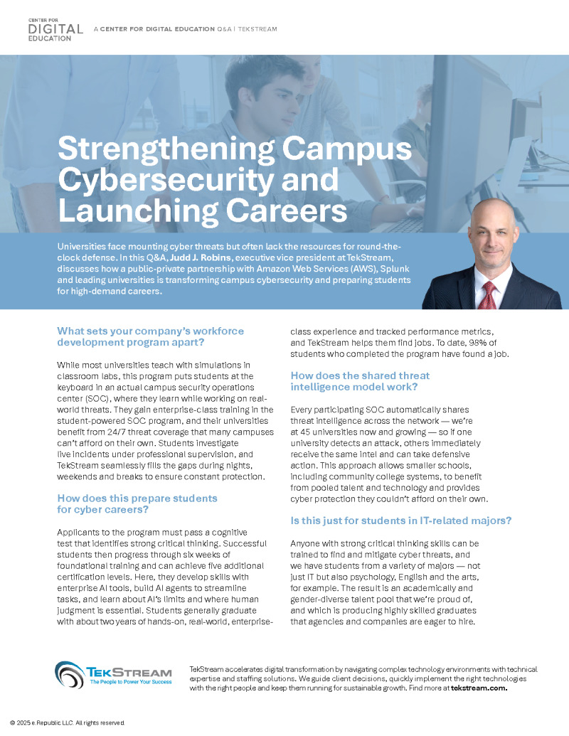 Q&A: Strengthening Campus Cybersecurity and Launching Careers