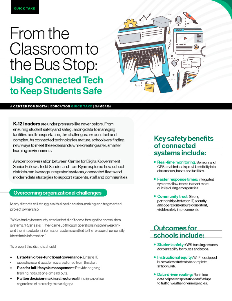 From the Classroom to the Bus Stop: Using Connected Tech to Keep Students Safe