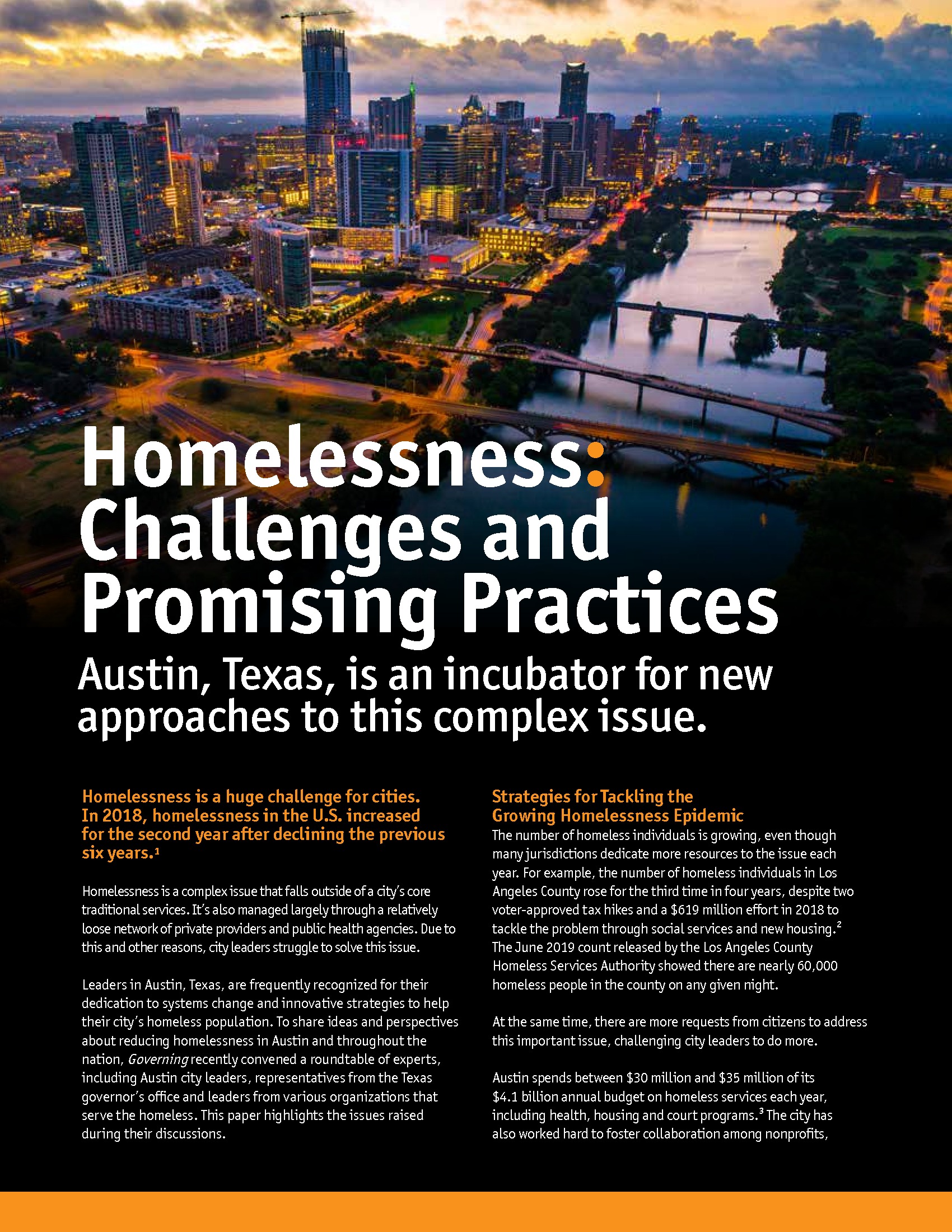 Homelessness: Challenges and Promising Practices