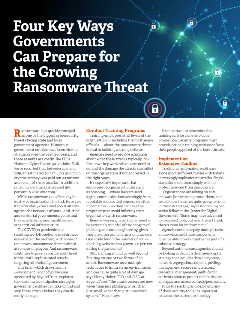 Four Key Ways Governments Can Prepare for the Growing Ransomware Threat