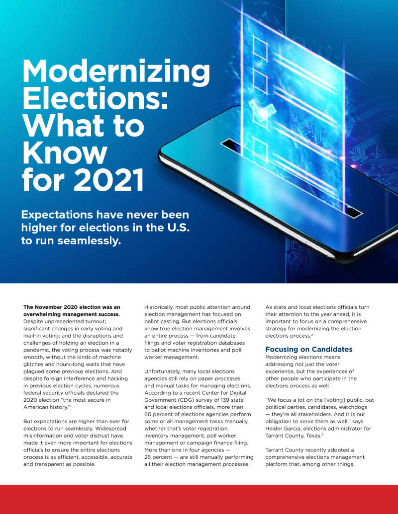 Modernizing Elections: What to Know for 2021