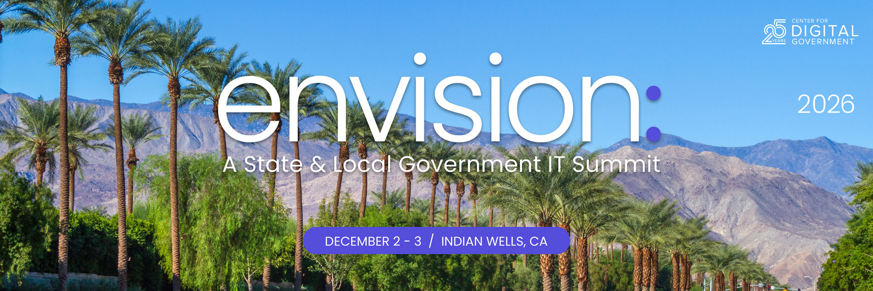 Envision: A State and Local Government IT Summit 2026 Banner