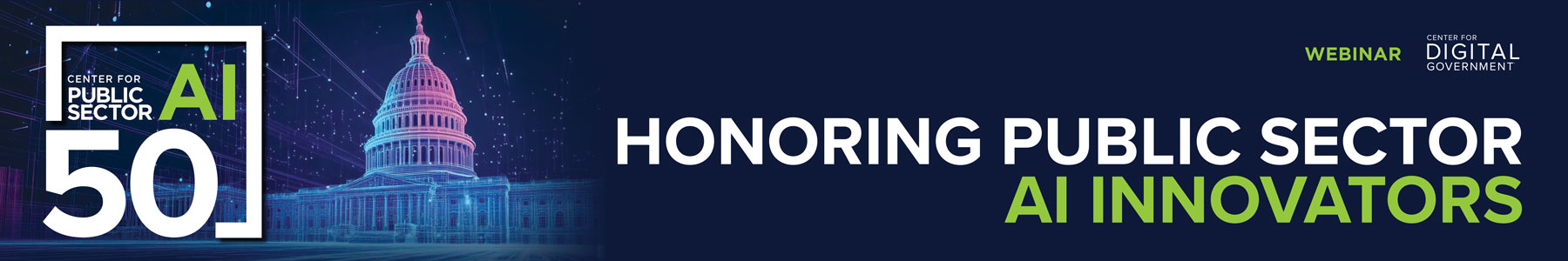 AI 50: Honoring Public Sector AI Innovators Banner