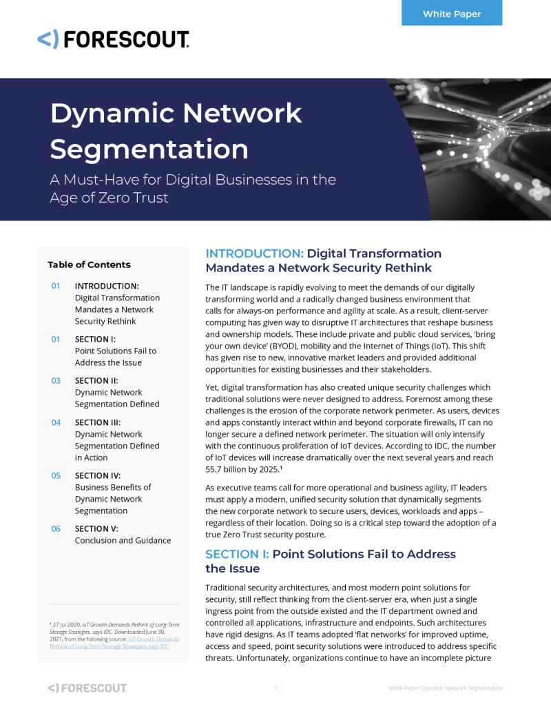 Dynamic Network Segmentation