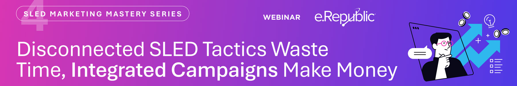 Disconnected Tactics Waste Time. Integrated Campaigns Make Money. Banner