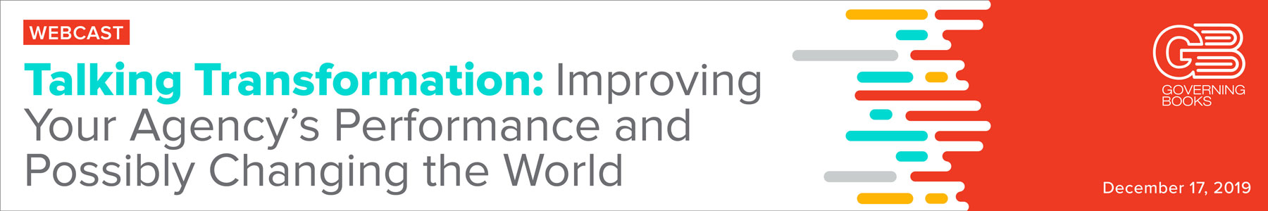Talking Transformation: Improving Your Agency's Performance and Possibly Changing the World Banner