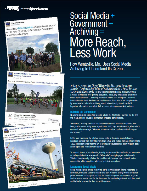 Social Media + Government + Archiving = More Reach, Less Work