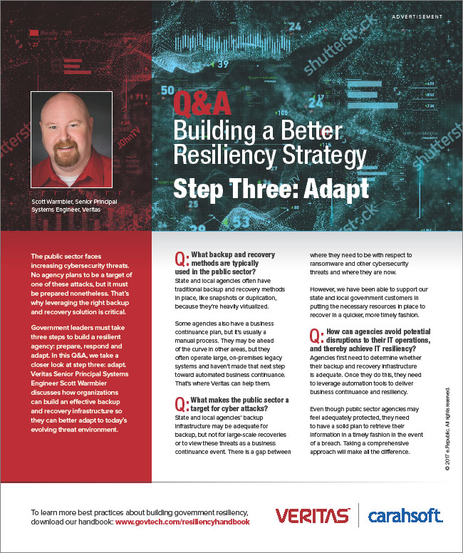 Building a Better Resiliency Strategy - Step Three: Adapt