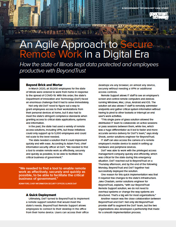 An Agile Approach to Secure Remote Work in a Digital Era