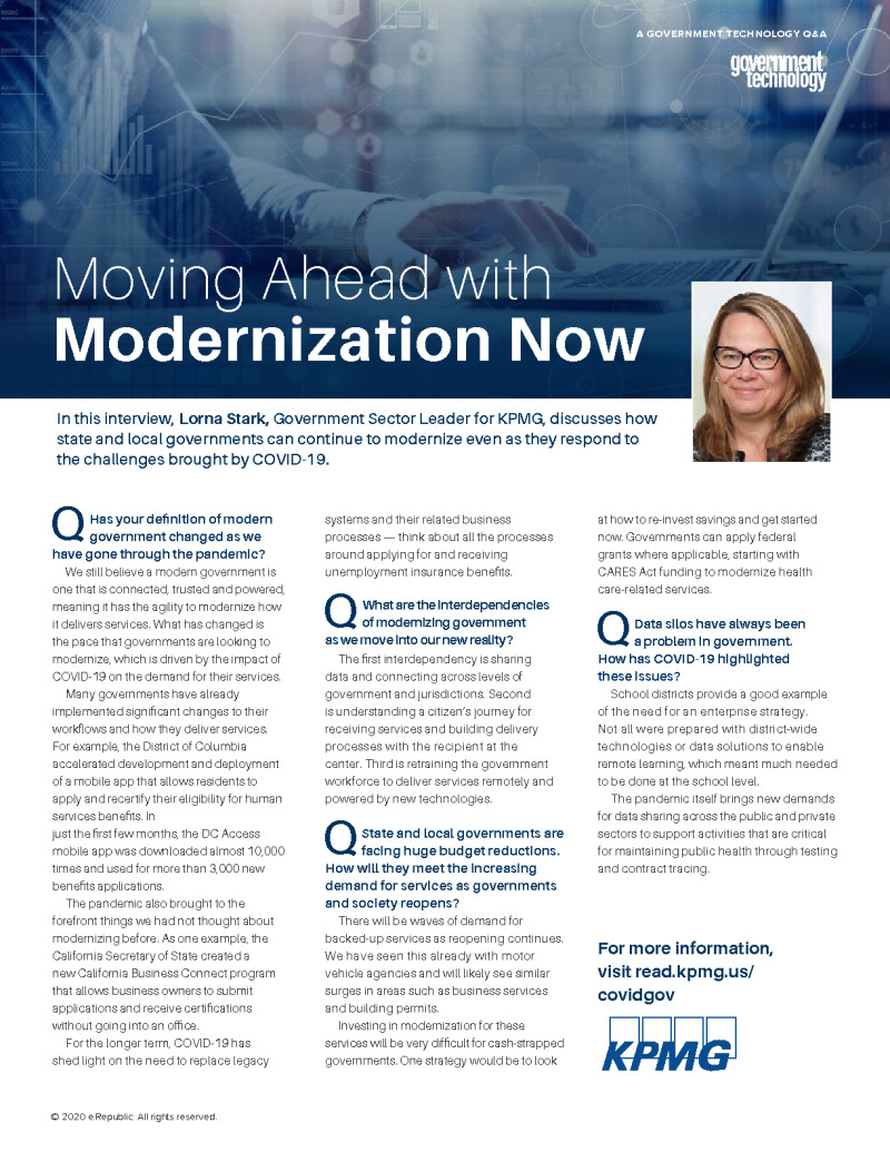 Moving Ahead With Modernization Now