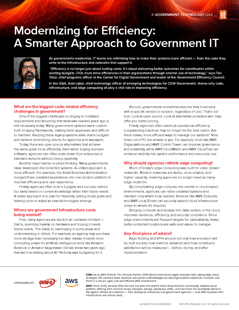 Q&A: Modernizing for Efficiency: A Smarter Approach to Government IT