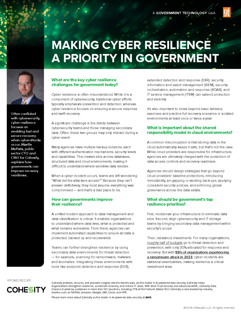Q&A: Making Cyber Resilience a Priority in Government