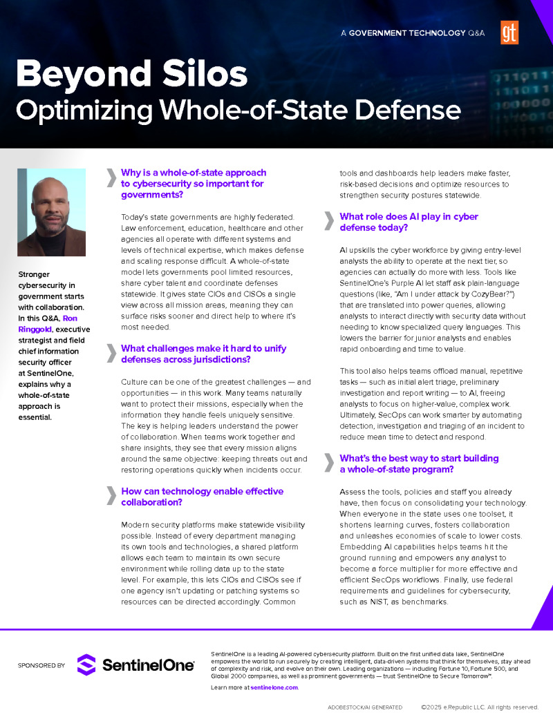 Q&A: Beyond Silos: Optimizing Whole-of-State Defense