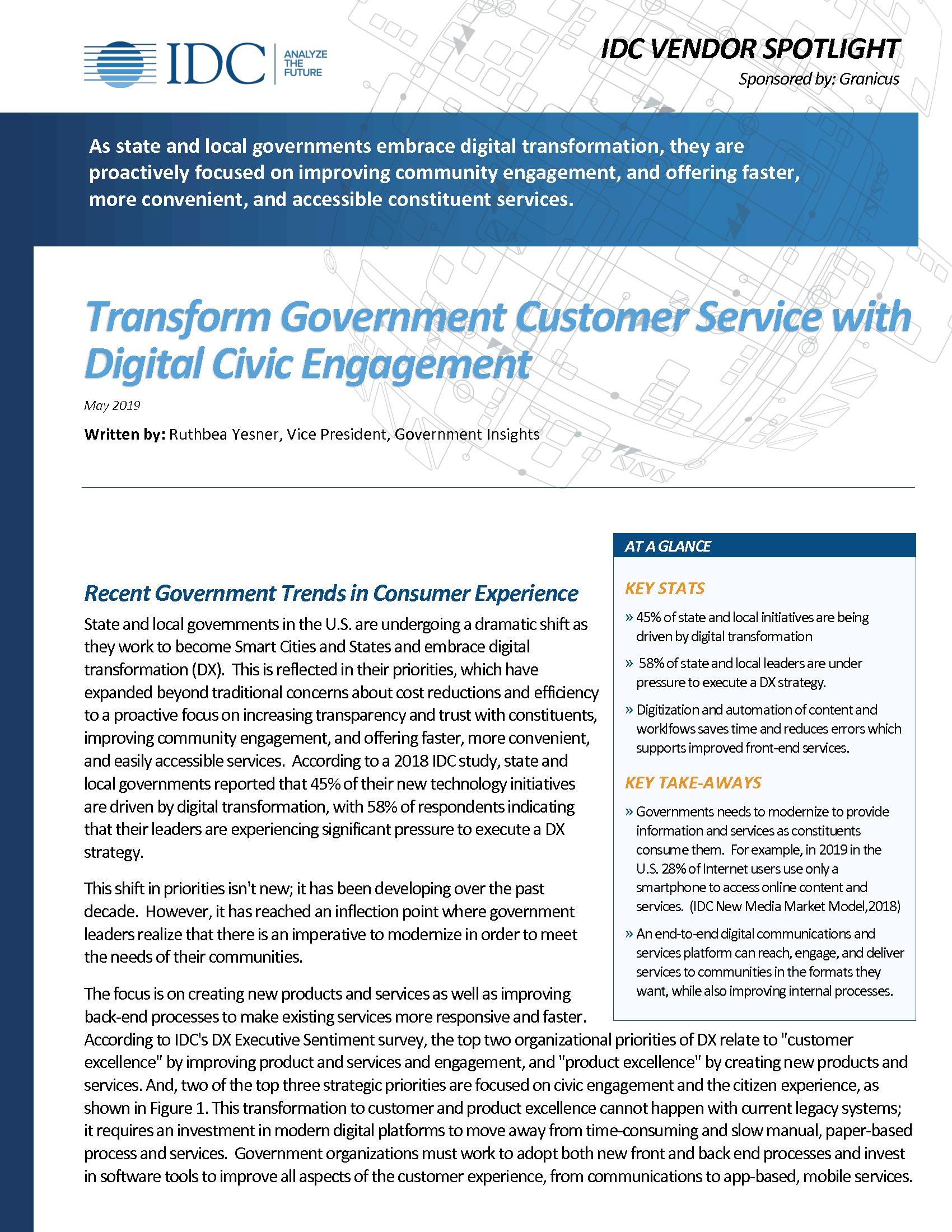 IDC Spotlight: Transforming Government Customer Service
