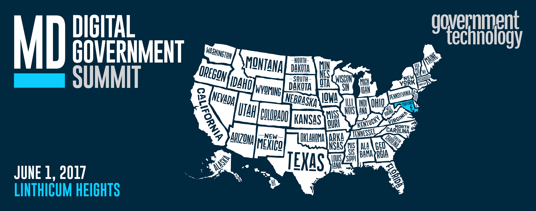 Maryland Digital Government Summit 2017 Banner