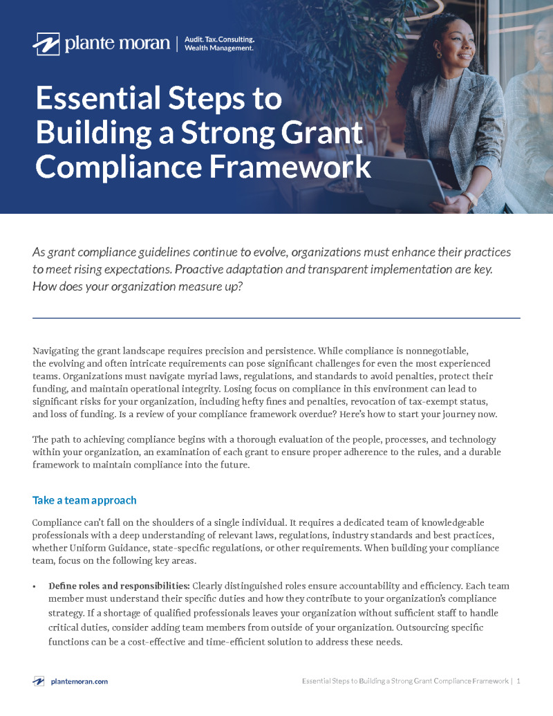 Essential Steps to Building a Strong Grant Compliance Framework