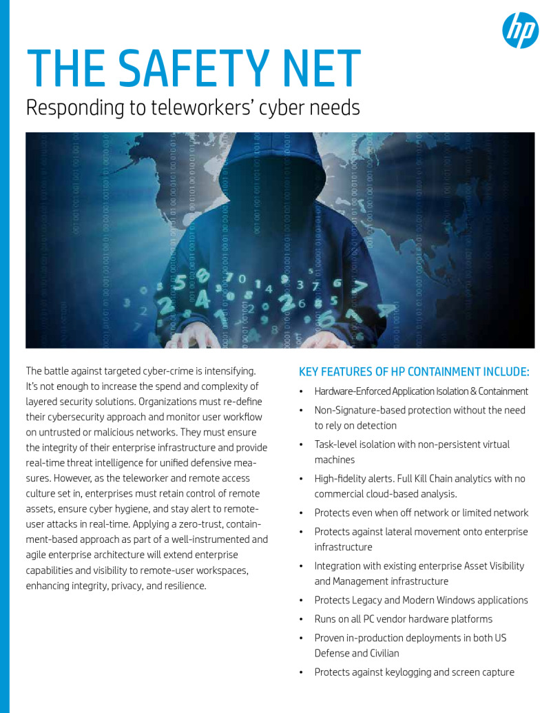 The Safety Net Responding to Teleworkers' Cyber Needs