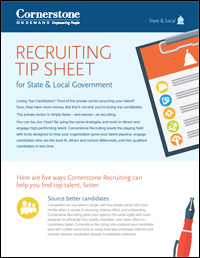 Recruiting Tip Sheet for State & Local Government